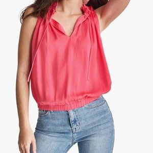 DKNY Coral Tie Shoulder Camisole Blouse